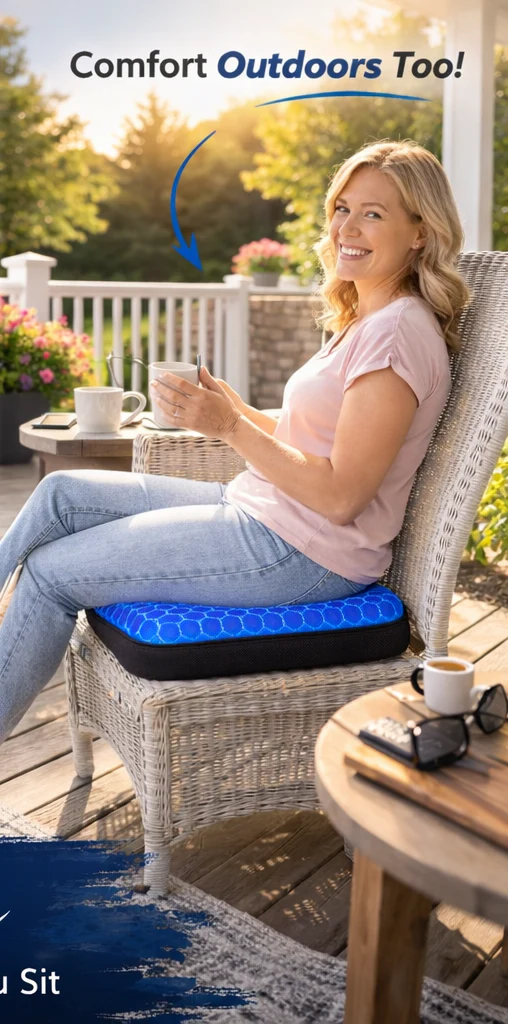 Out on the Porch
Relax outside with added support on patio chairs and outdoor seating.